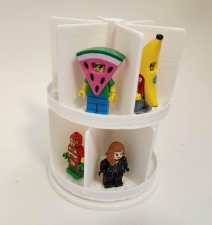 rotating lego minifigure display Toy Bricks 3d print model - Mito3D