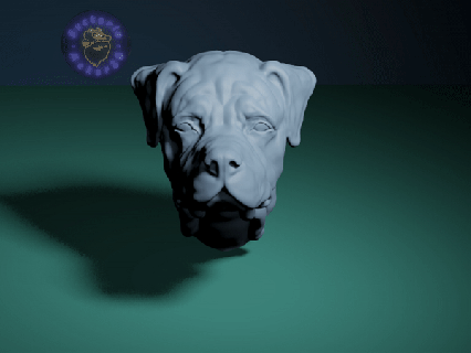rottweiler head 3d models download creality cloud Mammal 3d print model - Mito3D