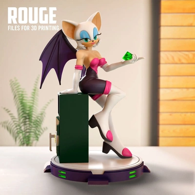 rouge bat 3d models download creality cloud fictional characters 3d print model - Mito3D