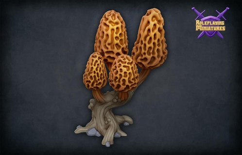 tr min Patreon morille champignon arbre 3d print model - Mito3D