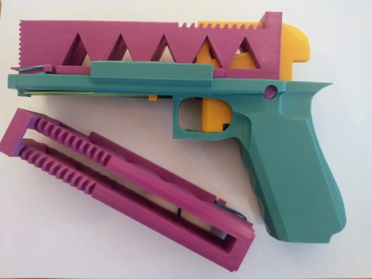 rubber band gun v2 3d models download creality cloud 3d print model - Mito3D