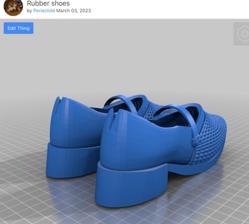 rubber shoes Fashion 3d print model - Mito3D