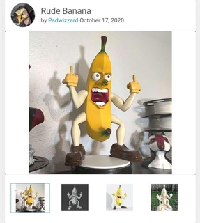 rude banana Characters 3d print model - Mito3D