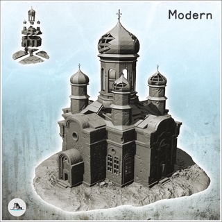 ruins orthodox church five couples Architectural Models 3d print model - Mito3D