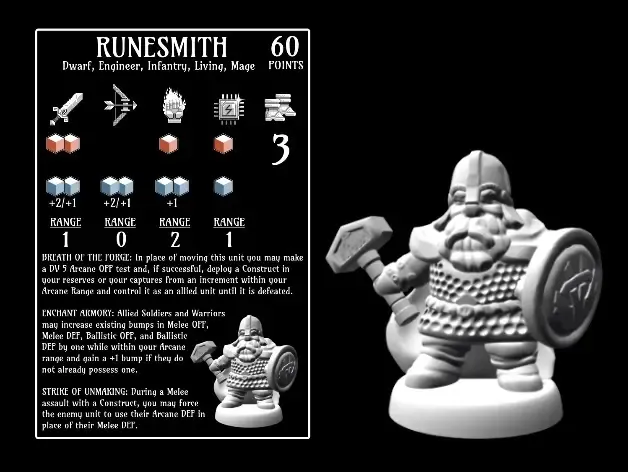 runesmith 18mm échelle 3d modèles télécharger créalité nuage 3D print model - Mito3D