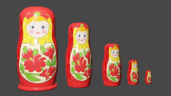 russian matryoshka doll Sculptures & Cultural Relics 3d print model - Mito3D