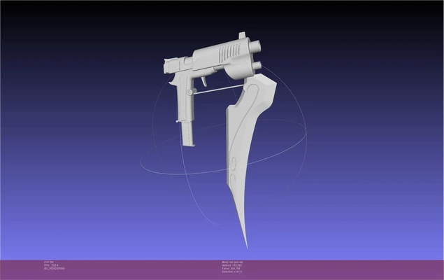 rwby ren pistola base modello 3d modelli scarica creality nube 3d print model - Mito3D