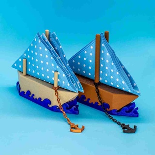 barco vela guardanapo suporte 3d modelos baixar crialidade nuvem casa decoração 3d print model - Mito3D