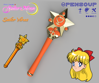sailor venus transformation wand - pretty guardian Others 3d print model - Mito3D