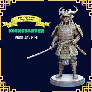 Samurai frei Stichprobe Mega Jahrestag bündeln Männer 3d print model - Mito3D
