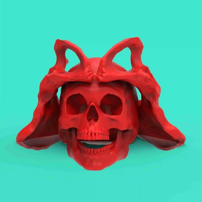 samurai skull 3d models download creality cloud 3d print model - Mito3D