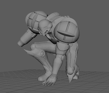 Samus aran heróico pose personagens 3d print model - Mito3D