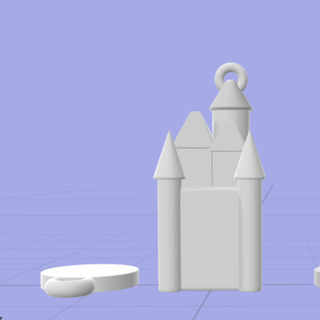 castello sabbia orecchini gioielleria 3d print model - Mito3D
