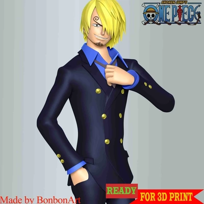 sanji - one piece 3d models download creality cloud 3d print model - Mito3D