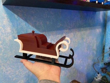 santa's sleigh Home Decor 3d print model - Mito3D