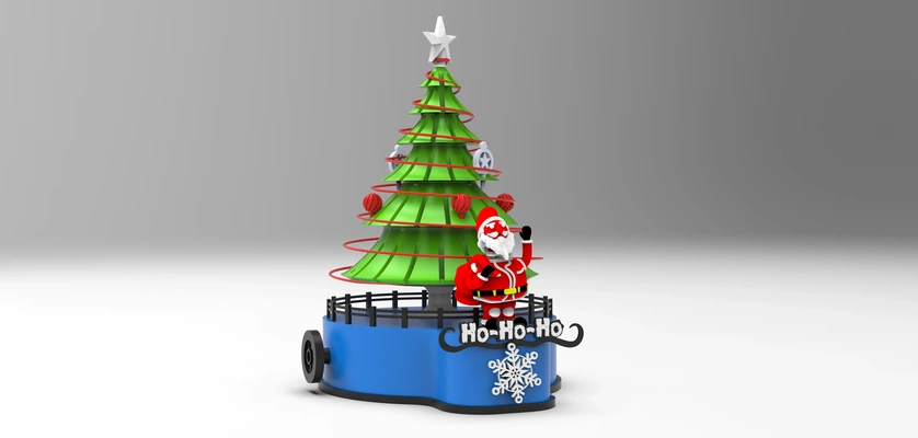 santa-christmas tree gift 3d models download creality cloud 3d print model - Mito3D