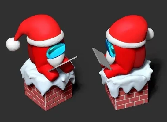 santa 3d modelle download realität wolke 3d print model - Mito3D