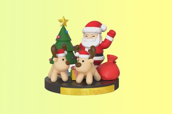 santa claus 3d modelle download realität wolke 3d print model - Mito3D