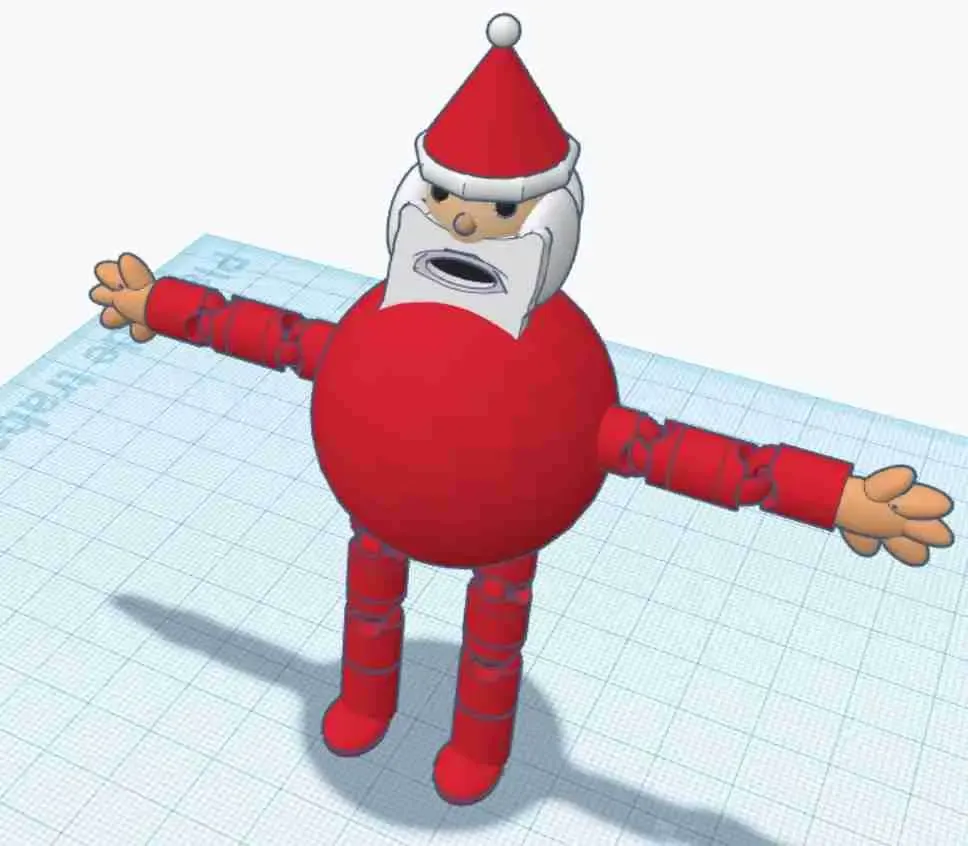 santa claus 3d modelle download realität wolke 3D print model - Mito3D