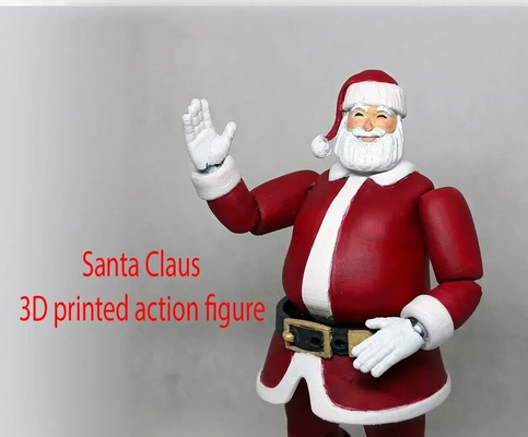 santa claus articolato azione figura 3d modelli scarica creality nube 3d print model - Mito3D