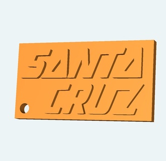Santa Cruz mtb Schlüsselbund Logo Fahrzeuge 3d print model - Mito3D