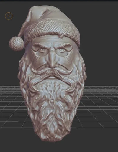 santa kopf 3d modelle download realität wolke 3d print model - Mito3D