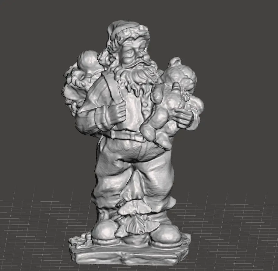 santa holding bear statue 3d models download creality cloud 3D print model - Mito3D