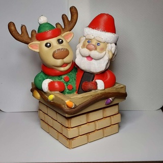 santa reindeer Characters 3d print model - Mito3D