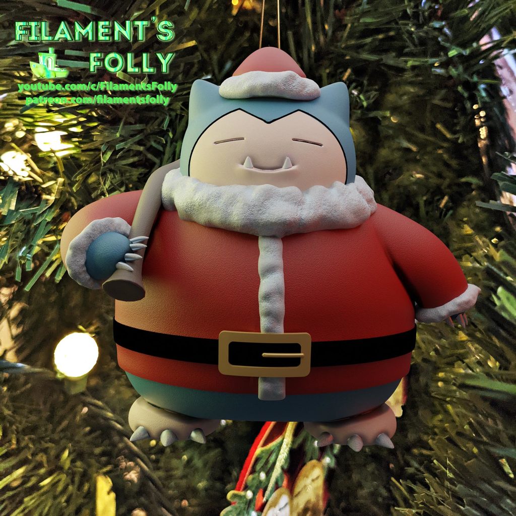 Santa Snorlax Weihnachten Ornament erneut hochladen 3D print model - Mito3D