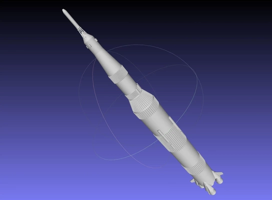 saturno v básico miniatura 3d modelos descargar crealidad nube naves espaciales 3d print model - Mito3D