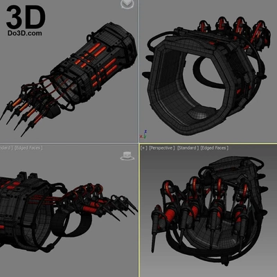 espantalho tóxico manopla 3d modelos baixar crialidade nuvem 3d print model - Mito3D