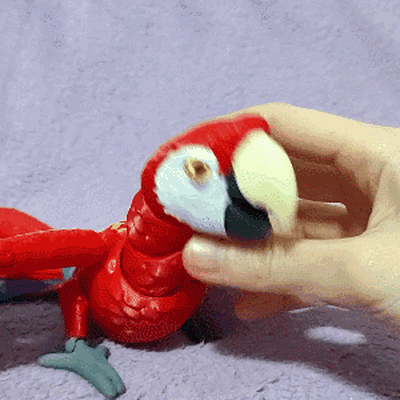scarlatto macaw articolato figura 3d modelli scarica creality nube volare animali 3d print model - Mito3D