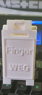 schild Finger weg 3d print model - Mito3D