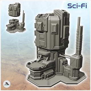 sci-fi industrial structure - terrain science fiction sf Others 3d print model - Mito3D