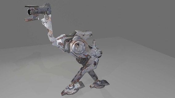 sci fi robot vehículo terreno 3d impresión caracteres 3d print model - Mito3D