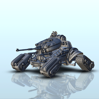 sci fi tanque torreta quadri trucks avanzado sistema robots 3d print model - Mito3D