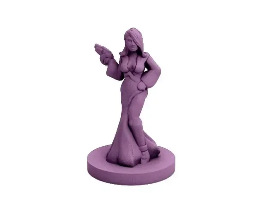 sci noir femme fatale 18mm rahmen 3d modelle download realität wolke 3d print model - Mito3D