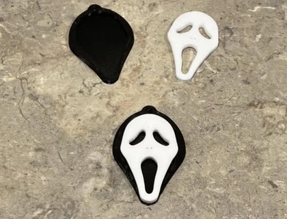 scream ghostface earrings Jewellery 3d print model - Mito3D