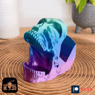 screaming skull controller holder - supports Accessories 3d print model - Mito3D