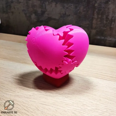 screwless heart gear stand 3d models download creality cloud 3d print model - Mito3D