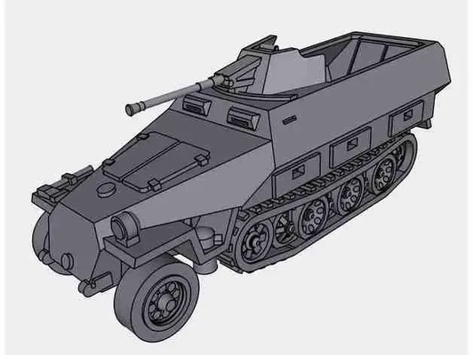 sdkfz 251 3d modelli scarica creality nube 3d print model - Mito3D