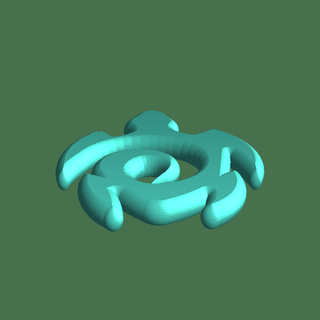 sea turtle pendant 3d models download creality cloud Jewellery 3d print model - Mito3D