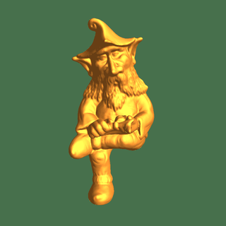 seated gnome stump Characters 3d print model - Mito3D