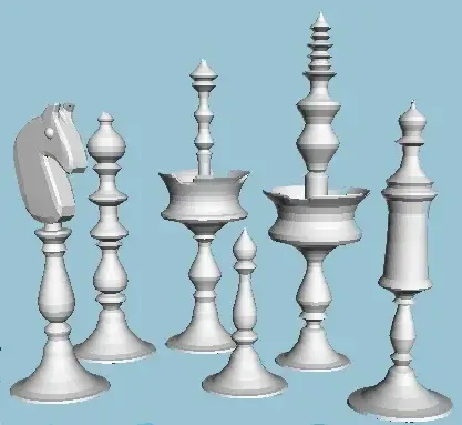 selenus style chess set 3d models download creality cloud 3D print model - Mito3D