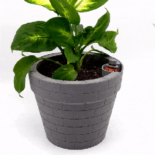 self-watering plant pot gentleman earthworm companion 3d models download creality cloud Home Decor 3d print model - Mito3D