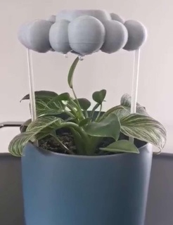 self watering rain cloud indoor plants Home Decor 3d print model - Mito3D