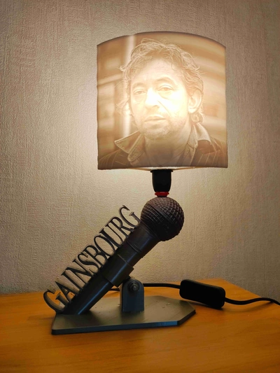 serge gainsbourg lampe e14 3d modèles télécharger créalité nuage 3d print model - Mito3D