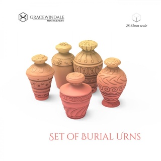 set burial urns Others 3d print model - Mito3D