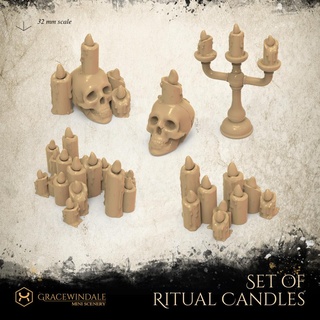 set ritual candles Others 3d print model - Mito3D