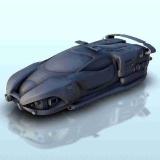 sf polícia vôo carro 9 sci fi Ciência ficção futuro 40k Sedãs 3d print model - Mito3D